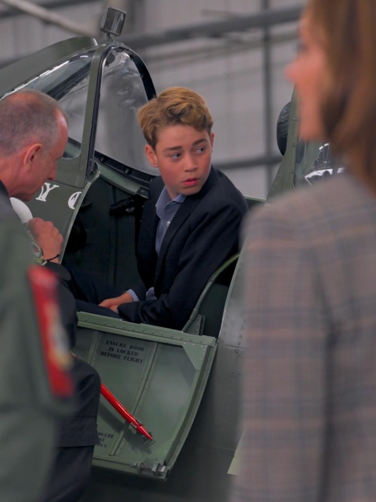 Prince George during the visit to RAF Coningsby