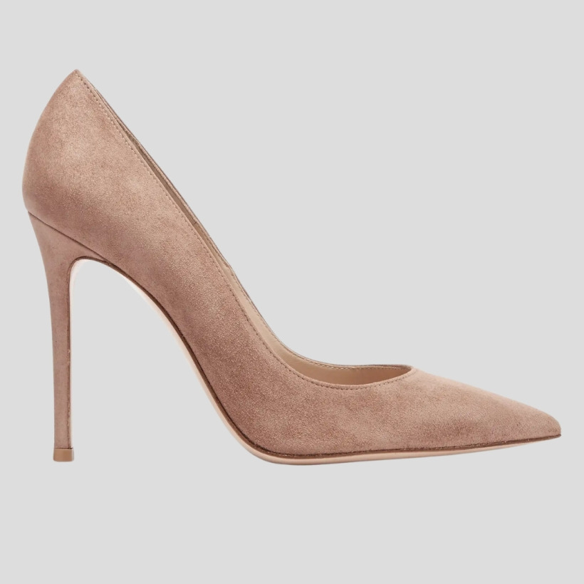 Gianvito Rossi 'Gianvito 105' suede pumps in the bisque colourway