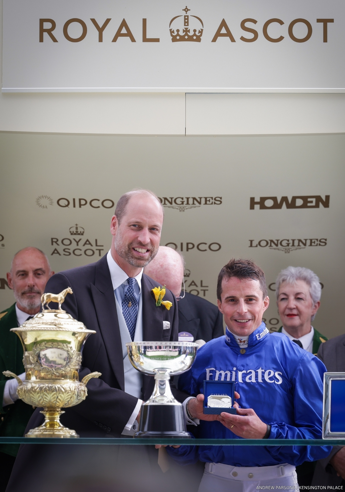 The trophy presentation for the Prince of Wales's Stakes at Royal Ascot