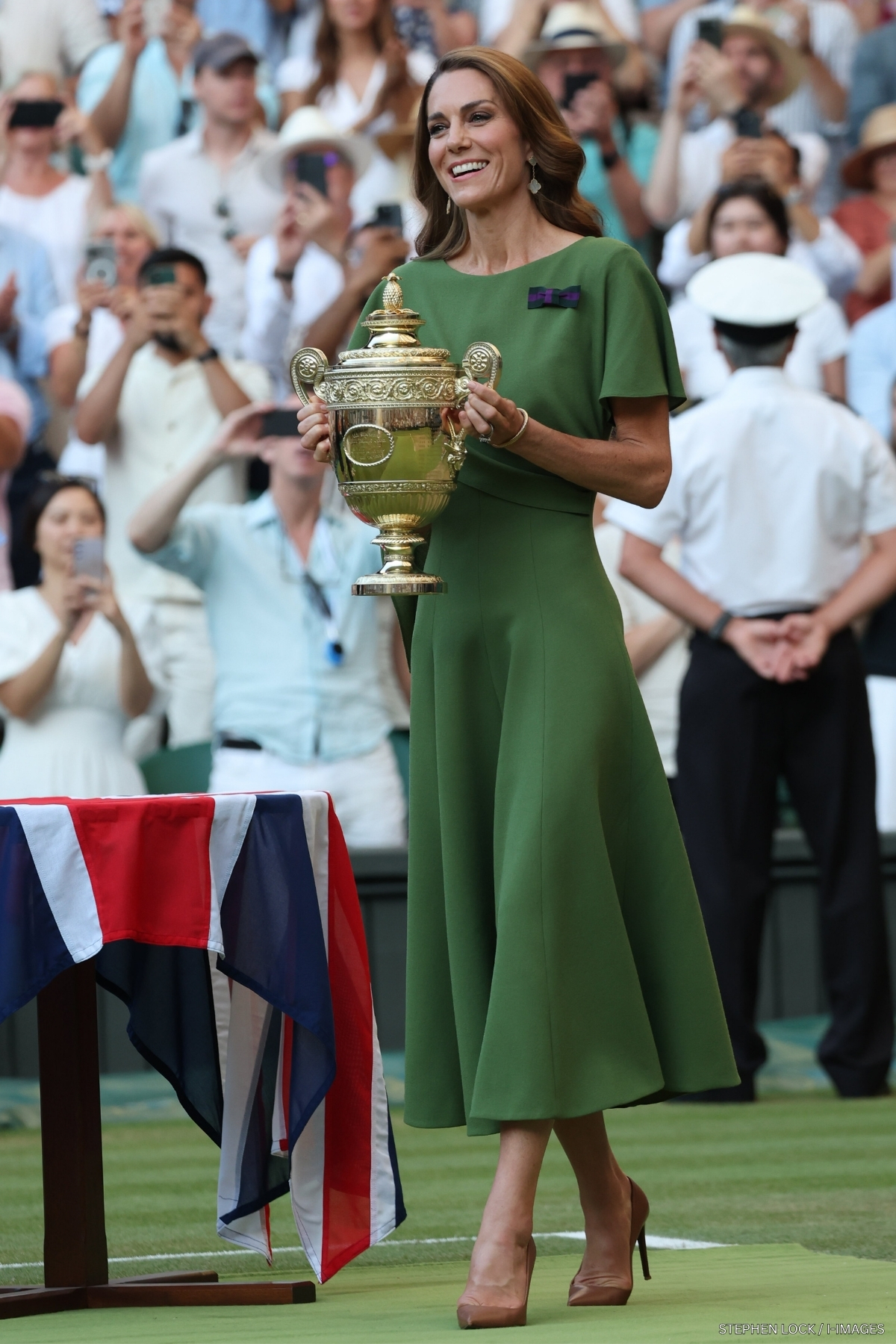 Kate Middleton presenting the Wimbledon trophy on Centre Court