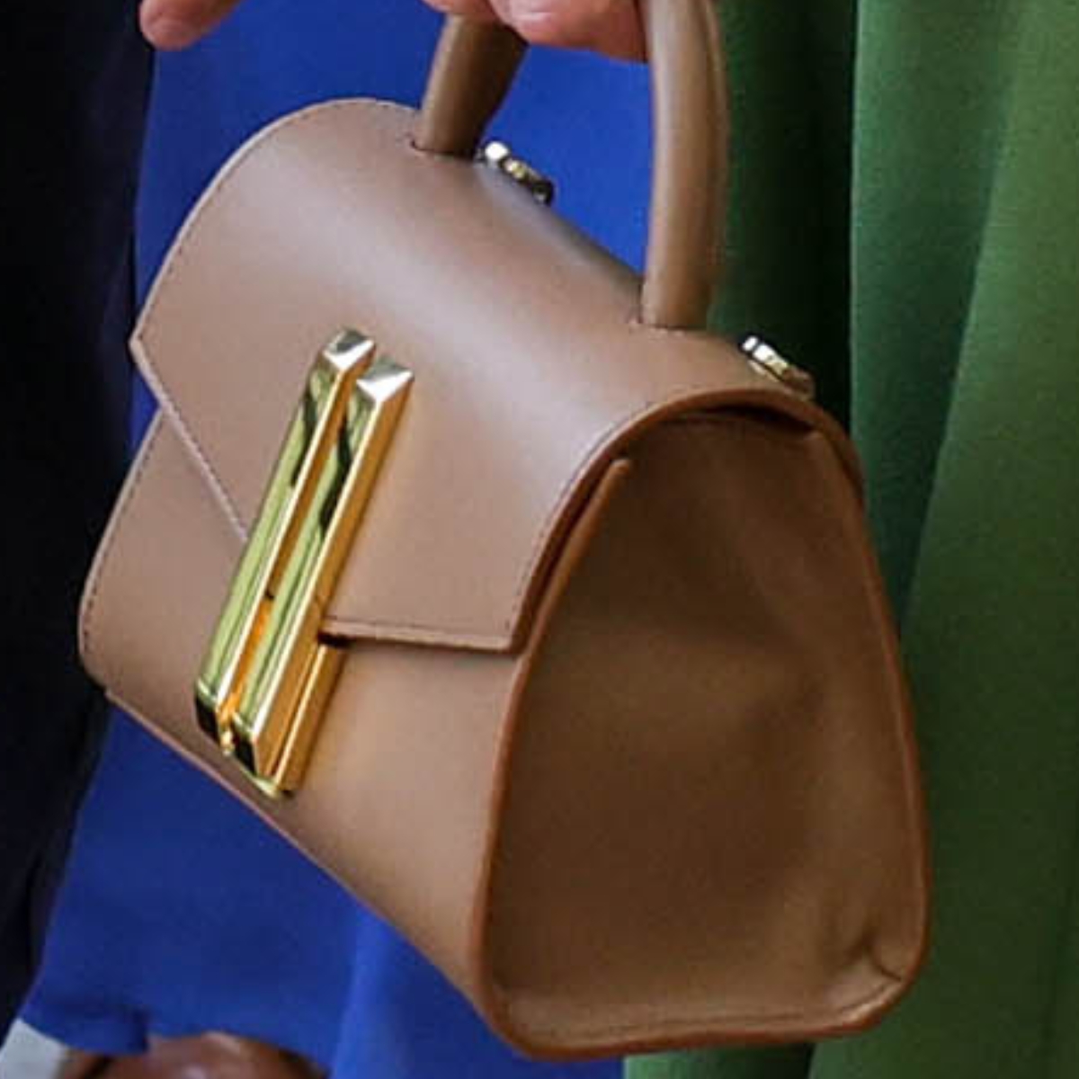 Kate Middleton carrying the DeMellier Nano Montreal bag in Deep Toffee at Wimbledon