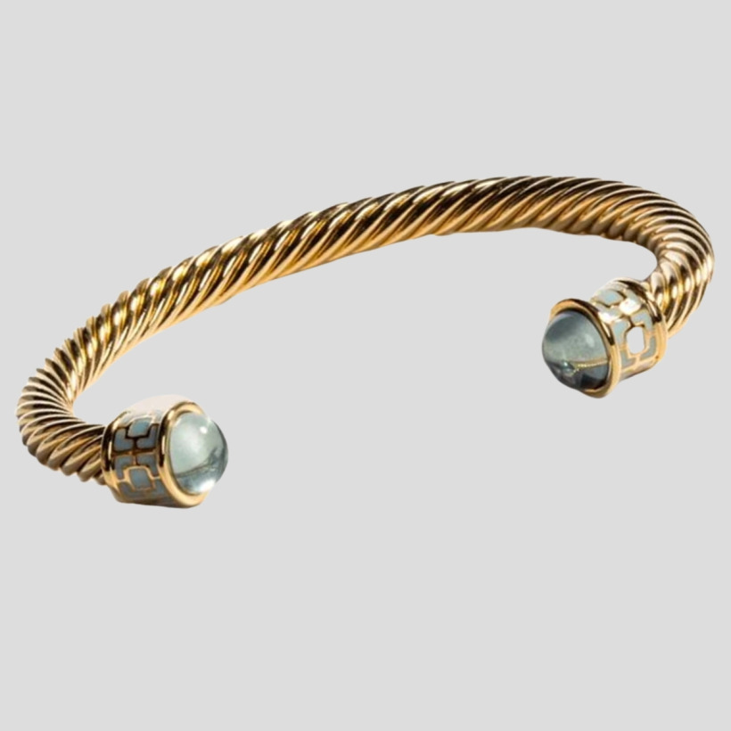 The Halcyon Days 'Maya Torque' gold bangle