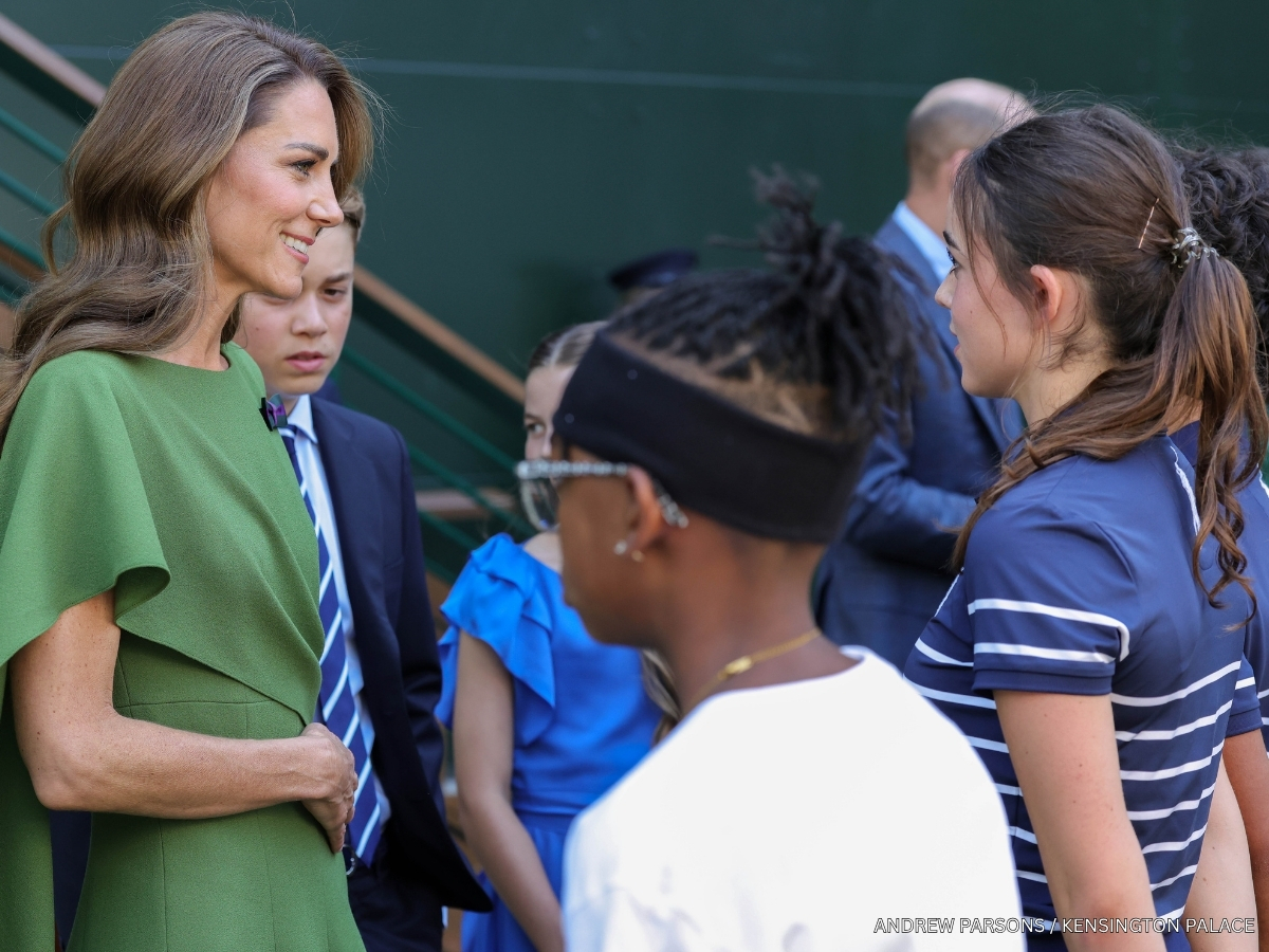 Kate Middleton meeting Wimbledon staff before play