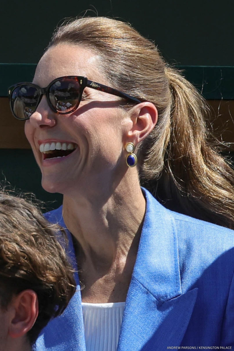 Kate Middleton wearing Ralph Lauren cat's-eye sunglasses at Wimbledon 2026