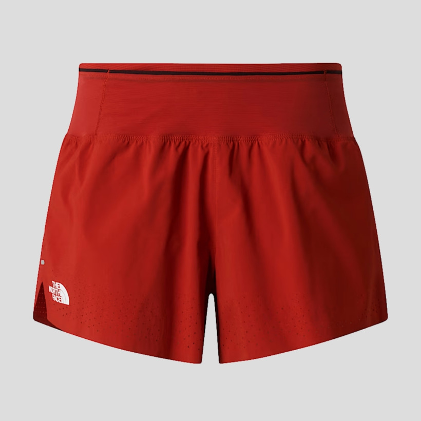 The North Face Women's Summit Series Pacesetter shorts in the red Iron Clay colourway
