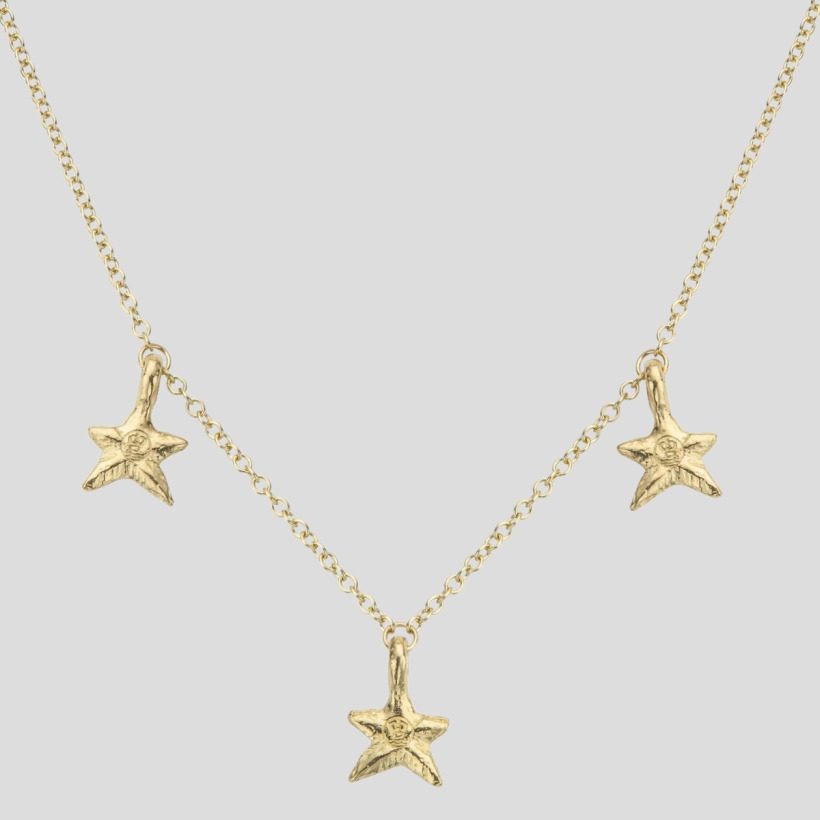 The Daniella Draper Gold Trio Mini Star necklace