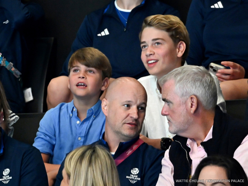 Prince George and Prince Louis at the Commonwealth Games
