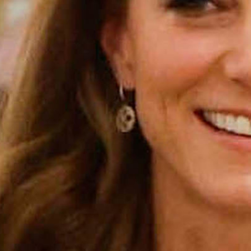 Kate Middleton wearing the Mappin & Webb 'Empress' diamond earrings