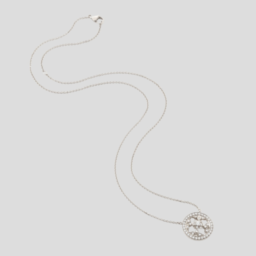 The Mappin & Webb 'Empress Mini' diamond pendant necklace in white gold